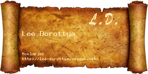Lee Dorottya névjegykártya